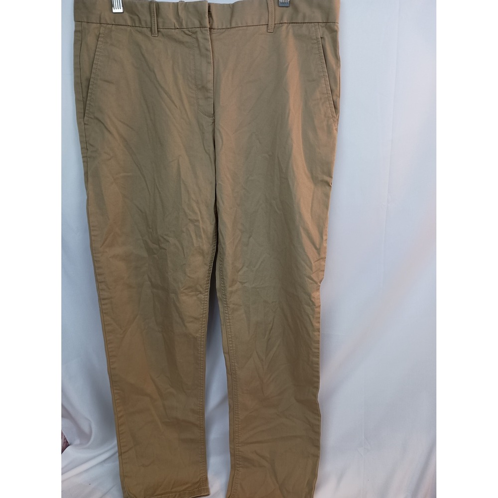 Gap trousers 8 work straight leg classic business chino neutral tan brown office - Picture 2 of 9